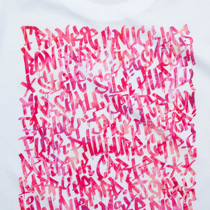 Magenta Chicago Pioneers Front Print - Tshirt - White