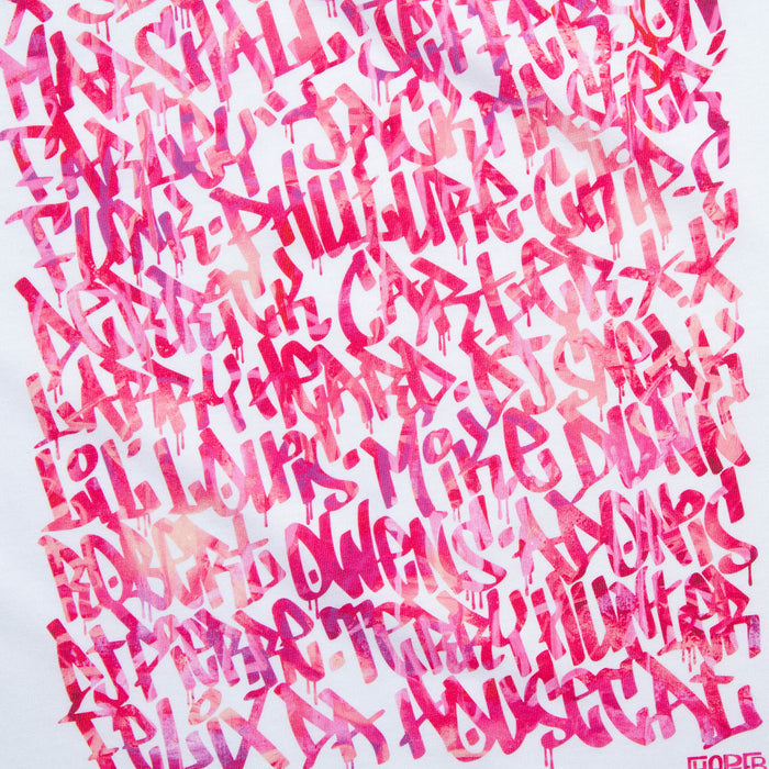 Magenta Chicago Pioneers Front Print - Tshirt - White