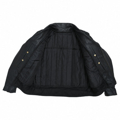 Eagle Leather Mastermind Jacket open interior with removable thermal liner