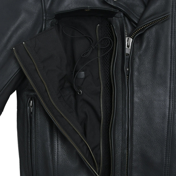Eagle Leather Mastermind Jacket concealed carry pocket and retention cord