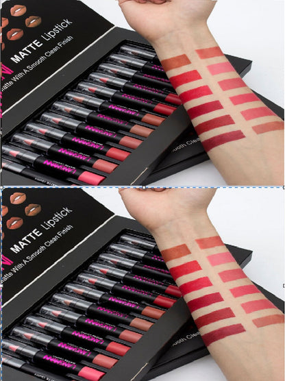 Matte Lipstick Waterproof Long-lasting – 12-Color Set