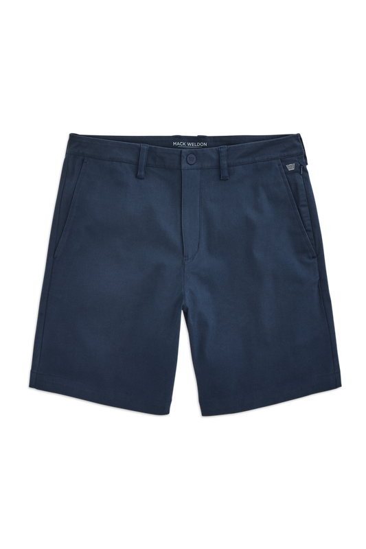 True Navy | Front view of Maverick Tech Chino Short in True Navy