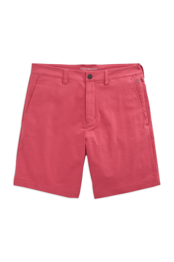 Sconset Red | Front view of Maverick Tech Chino Short in Sconset Red