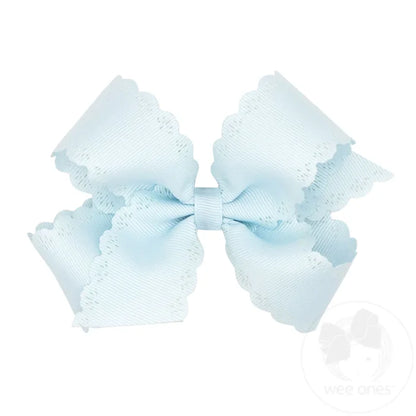 Medium Eyelet Embossed Classic Grosgrain Bow