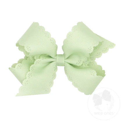 Medium Eyelet Embossed Classic Grosgrain Bow