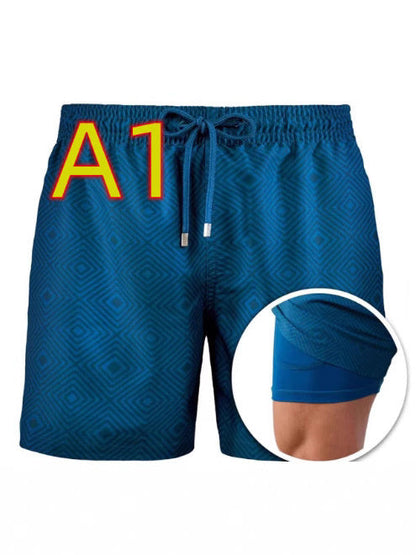 Men’s beach shorts – bold all-over print, sizes S–3XL