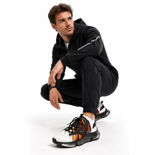 Men's breathable mesh sneakers with lace-up front and lightweight EVA sole