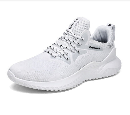 Breathable running shoes – heel view with flexible grip