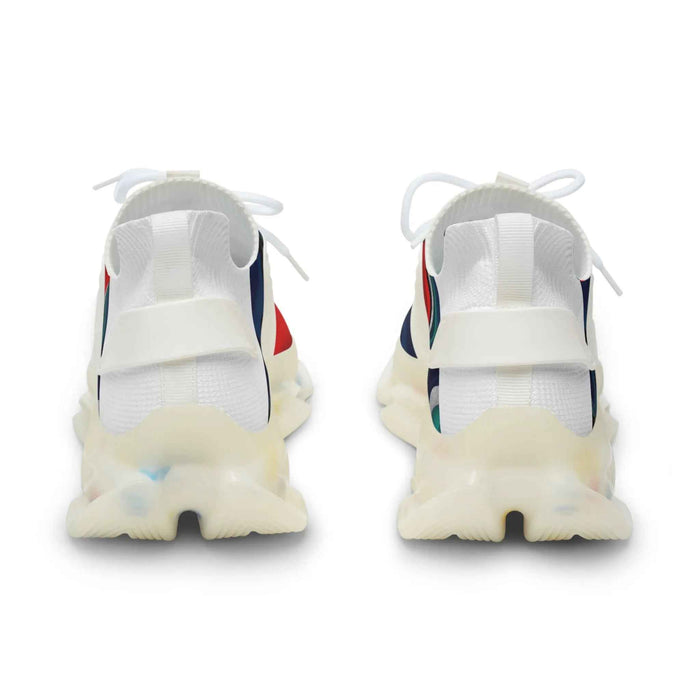 Men's mesh sneakers shown with casual clothing in an everyday outfit view highlighting lace-up construction and a shoe shape.