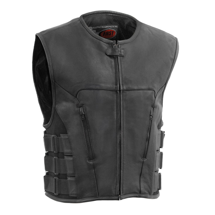 Men's Commando Vest Black: The Commando is a swat style vest crafted in Cowhide