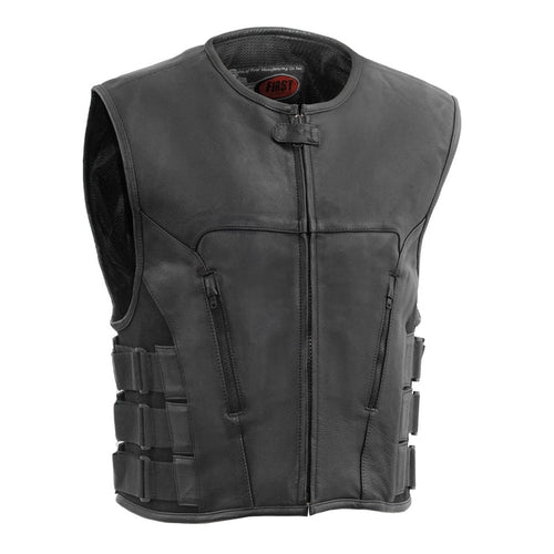 Men's Commando Vest Black: The Commando is a swat style vest crafted in Cowhide