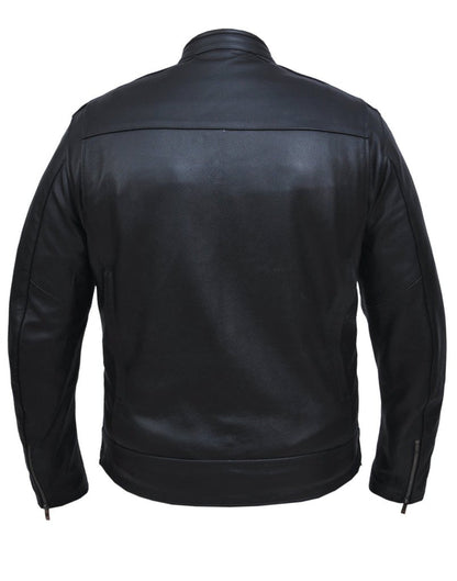 Men's Cow Hide  Leather Jacket: Features:

MENS PREMIUM LEATHER JACKET
In Premium Cowhide Leather
2 outside pockets
2 inside