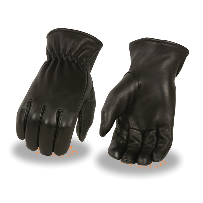 Men's Deer Skin Winter Glove: USA Deerskin Leather
Thermal Lining
Cinch Wrist Closure