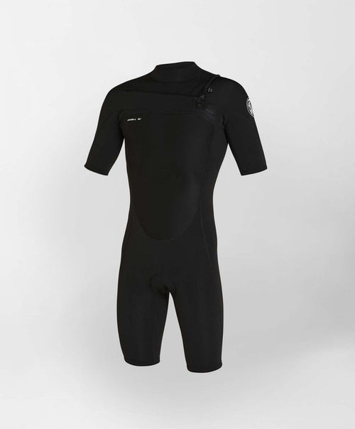 Men's Defender 2mm Short Sleeve Spring Suit Chest Zip - Black