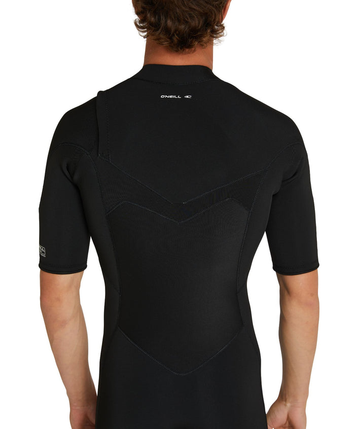 Men's Defender 2mm Short Sleeve Spring Suit Chest Zip - Black