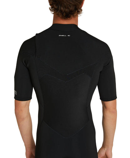 Men's Defender 2mm Short Sleeve Spring Suit Chest Zip - Black