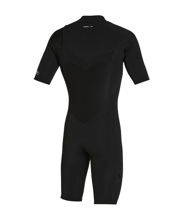 Men's Defender 2mm Short Sleeve Spring Suit Chest Zip - Black