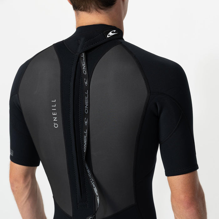 Men's Factor 2mm Short Sleeve Spring Suit Back Zip - Black
