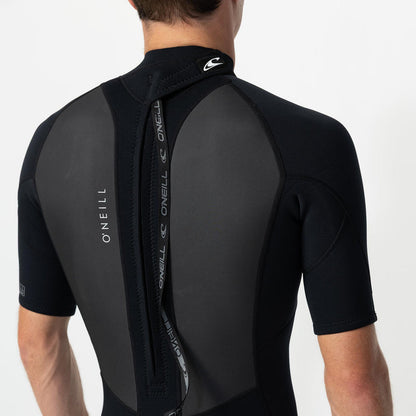 Men's Factor 2mm Short Sleeve Spring Suit Back Zip - Black