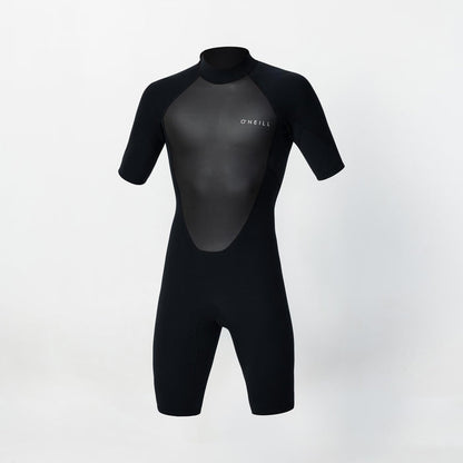 Men's Factor 2mm Short Sleeve Spring Suit Back Zip - Black