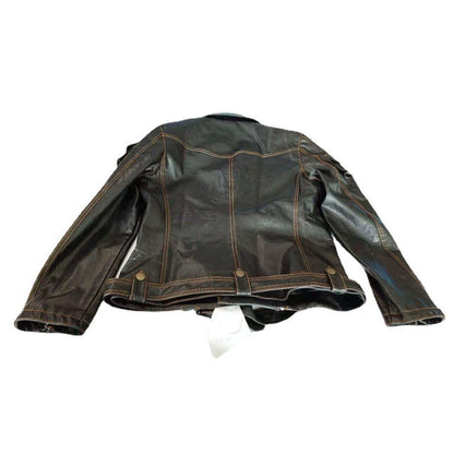 Men’s Faux Leather Fur Coat – Urban Street Look – Black
