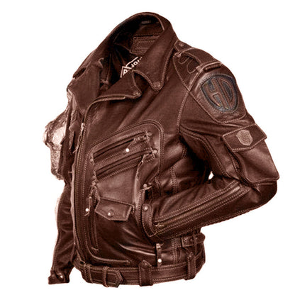 Men’s Faux Leather Fur Coat – Office to Weekend – New Brown