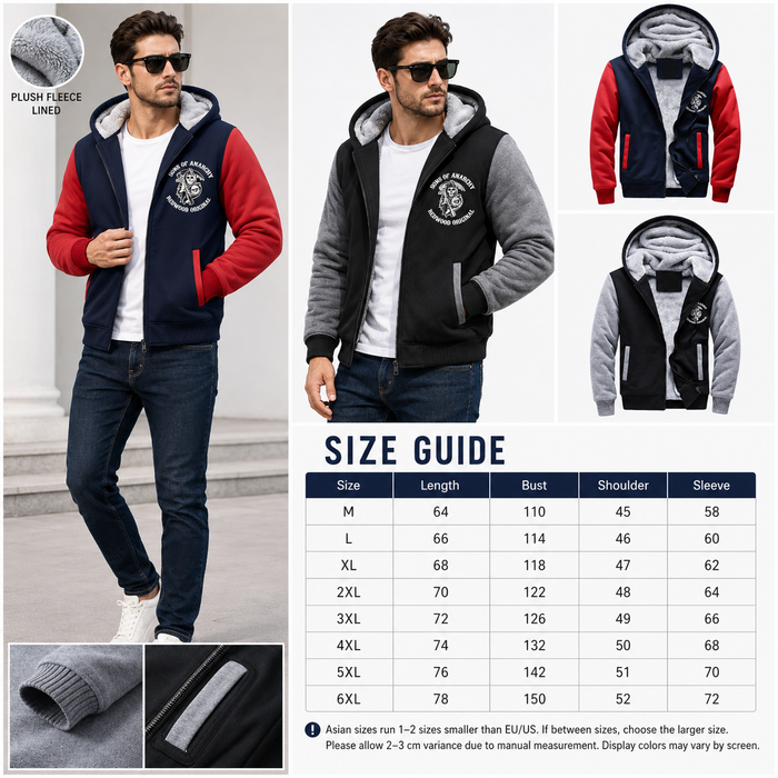 Men's Fleece Hooded Jacket for Everyday Winter Layering