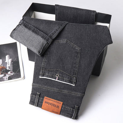 Men's fleece-lined winter jeans styled for casual everyday wear