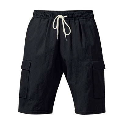 Men’s Linen Shorts – Breathable Beachwear with Pockets