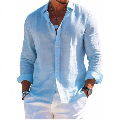 Men's collared shirts long sleeve shirts in wine red polyester, elevated resort top for dinners and dates