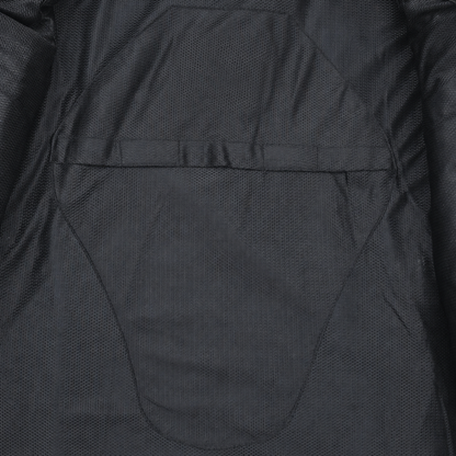 Maverick leather jacket interior back armor pocket detail