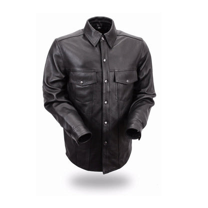 Men's Milestone Leather Shirt: Milestone - Men's Motorcycle Leather Shirt
The Milestone is a true leather overshirt, running