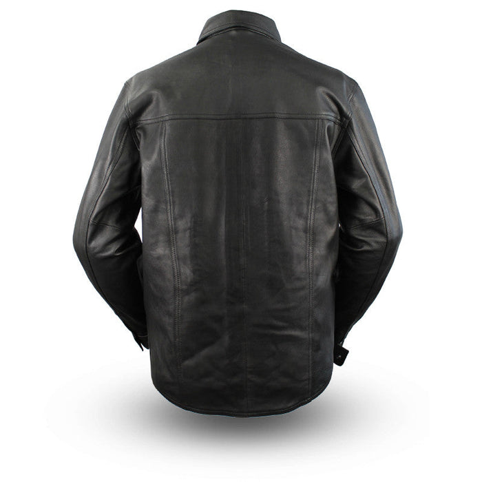 Men's Milestone Leather Shirt: Milestone - Men's Motorcycle Leather Shirt
The Milestone is a true leather overshirt, running