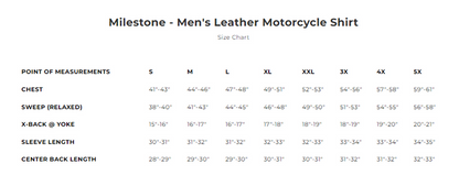 Men's Milestone Leather Shirt: Milestone - Men's Motorcycle Leather Shirt
The Milestone is a true leather overshirt, running