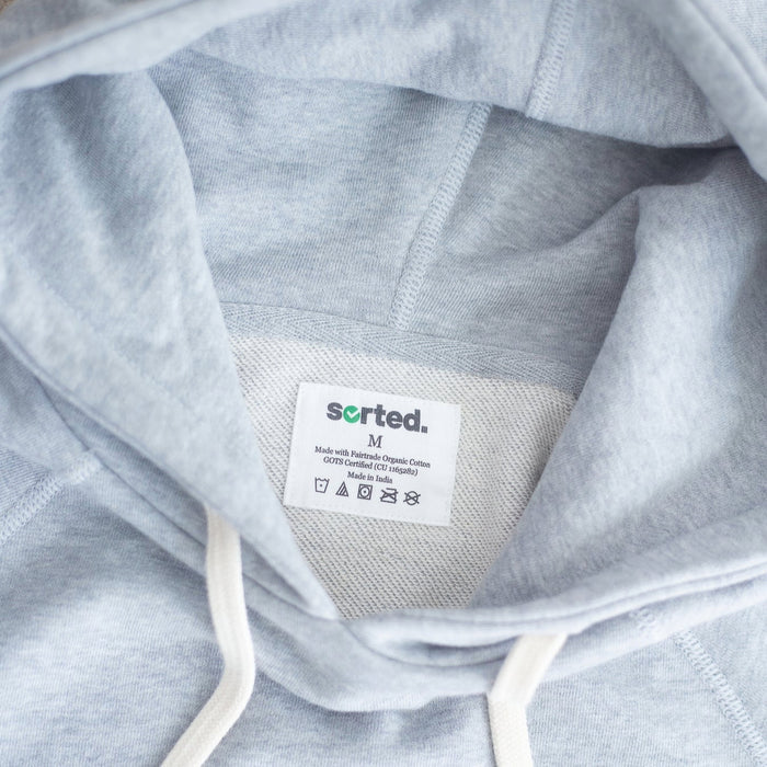 Men's Organic Cotton Midweight Raglan Hoodie - Heather Grey