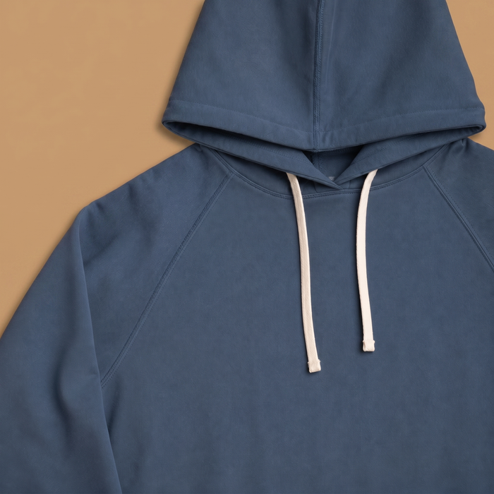 Men's Organic Cotton Midweight Raglan Hoodie - Heather Grey