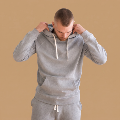 Men's Organic Cotton Midweight Raglan Hoodie - Port Royale