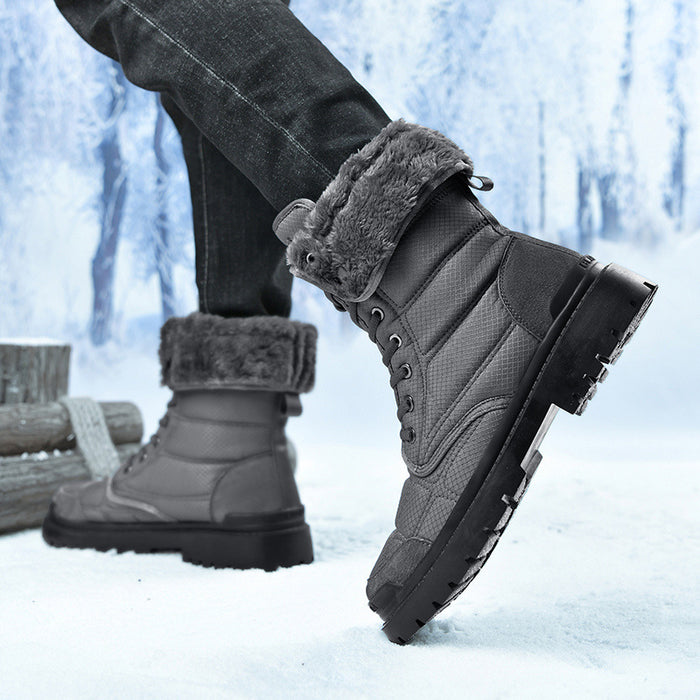 Men’s Outdoor Cotton High-Top Boots – thermal lining macro