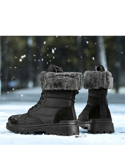 Men’s Outdoor Cotton High-Top Boots – studio on white background