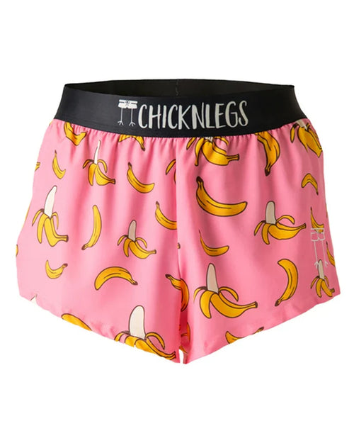 Men's Pink Bananas 2" Split Running Shorts