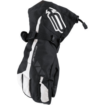 Men's Pivot Gloves Black/White: Fully insulated, waterproof, windproof, breathable 
Long gauntlet chassis for extreme conditi
