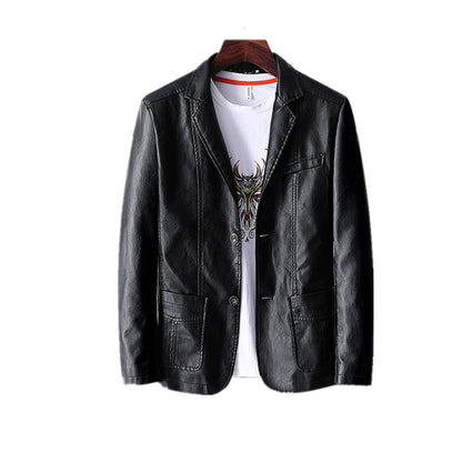stylish mens leather jacket red color urban city styling