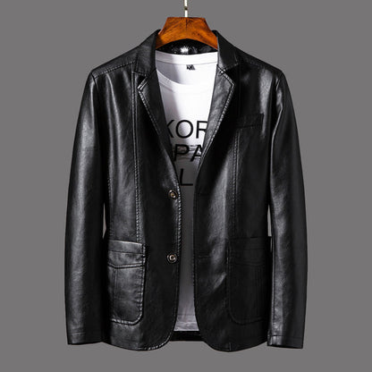 studded lapel leather jacket sleeve quilting texture detail