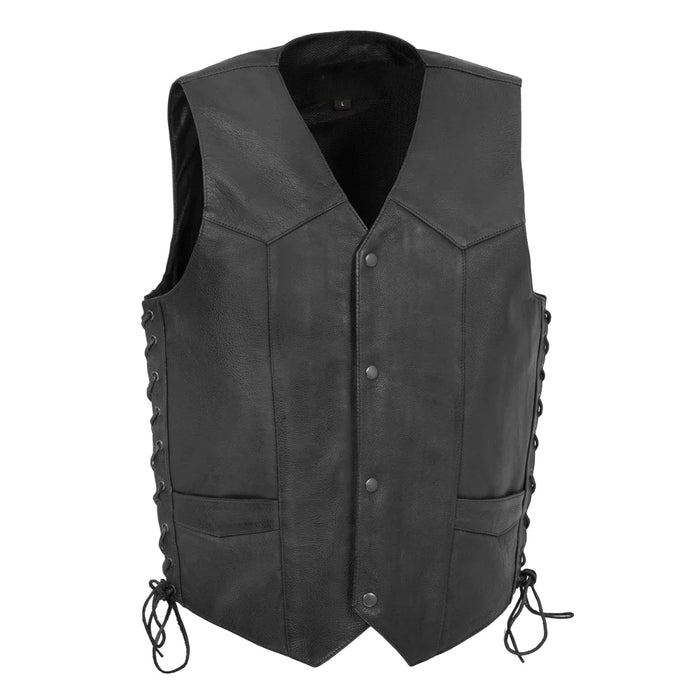 Men's Rancher Western Vest: When the timeless appeal of the Wild West meets the thrill of the open road, you get the Rancher