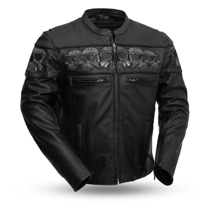 Men's Savage Skulls Jacket: Features:

Soft Milled Cowhide 1