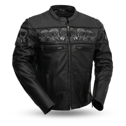 Men's Savage Skulls Jacket: Features:

Soft Milled Cowhide 1