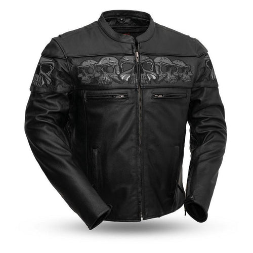 Men's Savage Skulls Jacket: Features:

Soft Milled Cowhide 1