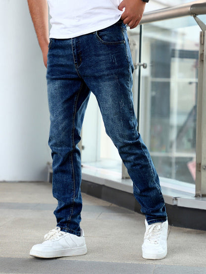Men’s Slim Fit Stretch Pants – Youth casual style with zipper fly