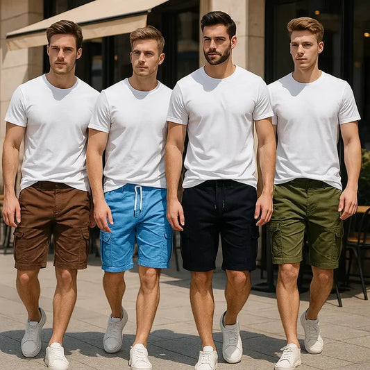Men’s Summer Shorts – Cotton Multi-Pocket Comfort