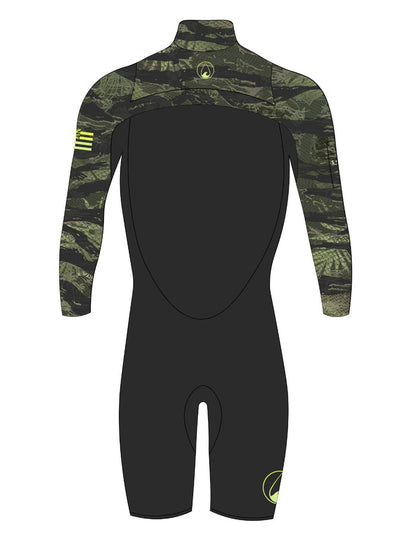 Men's Tropicam Long Sleeve Spring Suit back view showing rear zip and seam detail